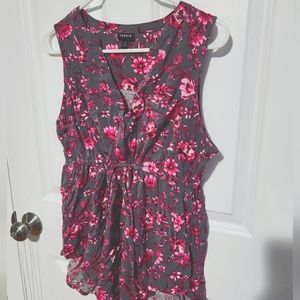 Work blouse with drawstring